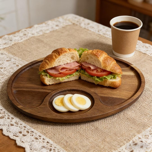 Japanese Style <b>Storage</b> <b>Tray</b> Irregular Shaped Wooden <b>Tray</b> for Bread Dessert Cake Coffee Tea Cup Household Organizer Plate - Product Image 6
