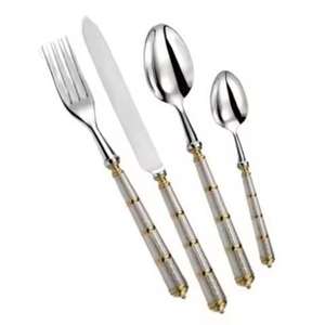 Ensemble de couverts jetables argentés mats en acier miroir pour mariages et salades au meilleur prix - Product Image 5