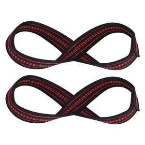 Nouvelles sangles de musculation en nylon personnalisées en forme de 8, antidérapantes, réglables, légères, de haute qualité, très extensibles, avec fermeture rapide - Product Image 5