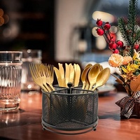 Support de rangement rotatif tendance pour baguettes, cuillères, fourchettes et couteaux – Panier de séchage pour ustensiles de cuisine