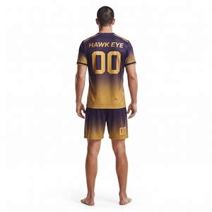 Ensemble de maillots de football pour hommes, logo personnalisé, uniforme de football, shorts, vêtements de sport pour l'entraînement en équipe, vente en gros - Product Image 5