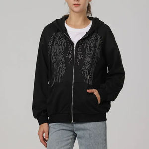 Sudadera Ligera con Pedrería, Sudadera de Felpa Francesa, Sudadera de Algodón Orgánico, Sudadera de Forro Polar Cepillado, Sudadera con Estampado Serigrafiado - Product Image 1
