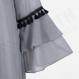 ออกแบบใหม่ ชุดอาบายะห์สไตล์สุภาพสำหรับผู้หญิง ผลิตตามสั่ง สีตามสั่ง ขายดี บริการ OEM ราคาถูก ขายส่ง - Product Image 5