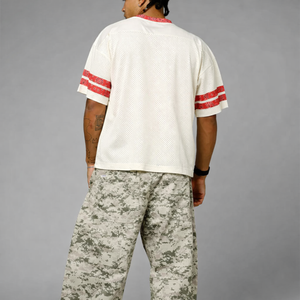 Camisetas de Fútbol Americano Personalizadas por Sublimación, de Malla, para Hombre, Manga Corta, Antibacterianas, 100% Poliéster, Top Deportivo, OEM Privado - Product Image 5