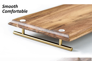 Acacia Wood Metal Tray Rustic Farmhouse Style Custom Size <b>Rectangle</b> Serving Tray Kitchen <b>Coffee</b> <b>Table</b> Home Brass Handles-for - Product Image 5