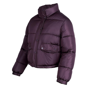 New High Quality Lightweight Breathable Knitted <b>Cropped</b> <b>Puffer</b> <b>Jacket</b> Women Winter Casual Fitness - Product Image 4