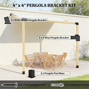 Kit Telaio per Piante Rampicanti Nero per Pergola, Gazebo e Padiglione - Product Image 2
