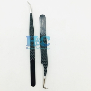 Wholesale Professional Anti-Magnetic Stainless Steel <b>Lash</b> Tweezers 90 Degree Pointed Smooth Texture Customized Color <b>Lash</b> - Product Image 1