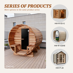 Sauna de Barril para Exteriores de Grado Superior, de Cedro Rojo de una Sola Pieza, Certificada por ETL, con WiFi Inteligente, Spa Profesional para el Hogar en <span class=keywords><strong>Portugal</strong></span> - Product Image 4