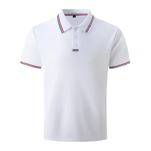 Polo pour homme à séchage rapide, couleur unie, col élastique, manches courtes, t-shirt de sport pour une tenue active - Product Image 5