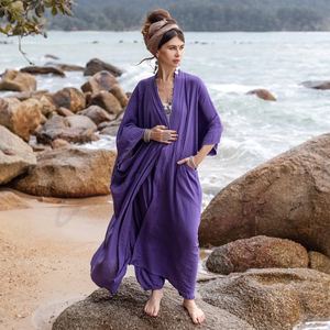 Nouvelle Robe Kimono Longue Sexy 2025 – Unisexe, Grande Taille, Écologique Viscose/Coton, 1 Pièce Tie-Dye pour Vacances et Fêtes - Product Image 1