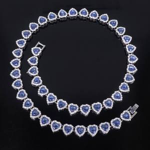Women's S925 Silver Moissanite Heart Cut <b>Statement</b> <b>Necklace</b> 18k Gold Plated Rhodium Plated Luxury Engagement Wedding Jewelry - Product Image 1