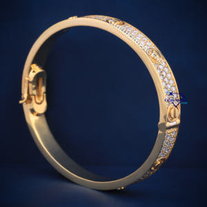 RTS customise bracelet for <b>men</b> and women in gold tone with silver moissanite diamonds jewelry d vvs clarity diamonds - Product Image 5