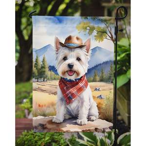 Multicolor Westie Cowboy Welcome <b>Garden</b> <b>Flag</b> Decorative Yard <b>Flag</b> Banner for Patio Artwork for Flower Beds and Mailboxes - Product Image 3