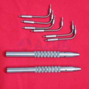 Dispositif de serrage complet Automate III en acier inoxydable avec 2 poignées et 6 tiges pour une utilisation dentaire et chirurgicale de précision - Product Image 3