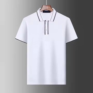 เสื้อโปโลผู้ชายขายส่ง ผ้าฝ้าย 100% คุณภาพดี ทรงพอดีตัว แขนสั้น แฟชั่น พร้อมปักโลโก้ตามสั่ง ลายเรียบ - Product Image 4
