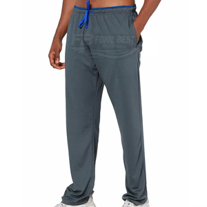 Men's Premium 100% Cotton Straight Lightweight Sweatpants Elastic Waistband Quick-drying Light Wash for Autumn Running Training - Product Image 1