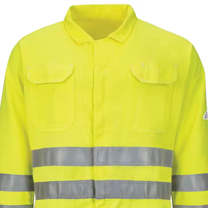Combinaisons de travail robustes et respirantes de couleur grise avec plusieurs poches, bandes réfléchissantes, caractéristiques de sécurité industrielles - Product Image 5