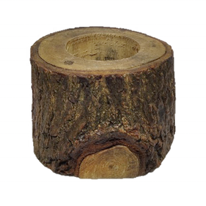 Personnalisé Petit Pilier en forme de Brun Naturel De haute Qualité Fait À La Main Décor À La Maison En Bois D'écorce D'arbre Remplissage De Cire Chauffe-Plat et bougeoir - Product Image 2