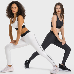 Offre Spéciale femmes ligne contraste couleur Compression serré bout à bout course entraînement sport Gym Fitness taille élastique Yoga Leggings - Product Image 5