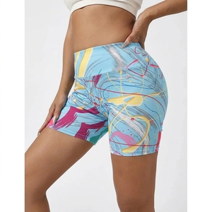 Shorts de yoga athlétiques pour femmes, taille mi-haute élastique, respirants, écologiques, pour fitness, gym et course à pied - Product Image 6