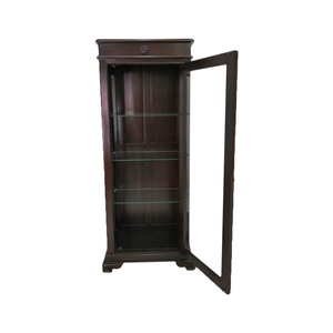 Armoire de présentation haute modulaire en bois massif d'acajou de style antique, écologique et faite à la main, facile à assembler pour le salon de la maison - Product Image 3
