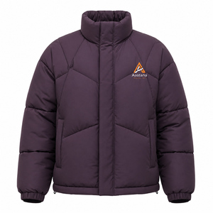 Custom Oversized Canvas Puffer Jacket Hooded Waterproof Lightweight <b>Winter</b> Breathable Outdoor Streetwear OEM - Product Image 4