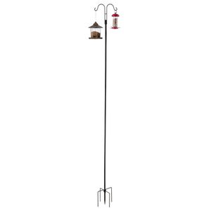 8 Pack 108 Inch Heavy Duty Double Shepherds <b>Hooks</b> 3/4 Inch Thick Garden Bird Feeder <b>Poles</b> for Outdoor Backyard Birding - Product Image 5