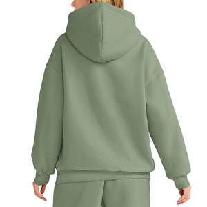 Sudaderas con Capucha Oversize de Algodón 100% para Mujer al por Mayor, con Logotipo Personalizado Bordado, Suéteres Holgados de Felpa Estampados Cortavientos para Otoño - Product Image 2