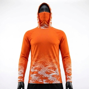 เสื้อตกปลาผู้ชายขายส่ง แบบสั่งทำ แขนยาว ผ้าโพลีเอสเตอร์เจอร์ซีย์ ป้องกันรังสียูวี - Product Image 6