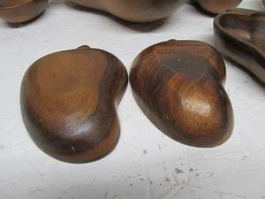 Juego de 7 Tazones para Ensalada de Madera de Monkey Pod, Hechos a Mano, Estilo Rústico, para Cocina, Vajilla, Suministro Global - Product Image 2