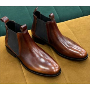 Chaussures pour hommes en cuir véritable respirantes, confortables, légères, à lacets, à bout carré, style outdoor, taille américaine - Product Image 3