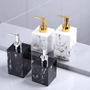 Pompe à lotion élégante en marbre noir et blanc, idéale pour les distributeurs de salle de bain des chambres d'hôtel et les supports de savon pour lavabo de restaurant - Product Image 4