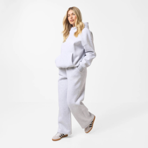 Sudadera con capucha informal de invierno para mujer, estilo chándal oversize, 100% algodón, ecológica, transpirable, de largo completo, holgada, con lavado ácido. - Product Image 3