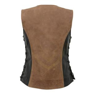 Chaleco de cuero impermeable de alta calidad, chaleco de cuero para motocicleta, informal, transpirable, para mujer, de invierno - Product Image 3