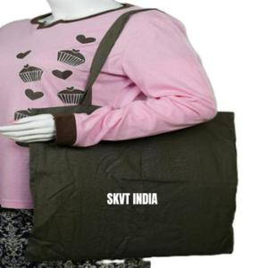 Extra Large 100% Cotton Canvas Letter Button Zipper Closure Shopping Bag High Quality Eco-Friendly Reusable <b>Beach</b> <b>Tote</b> - Product Image 5