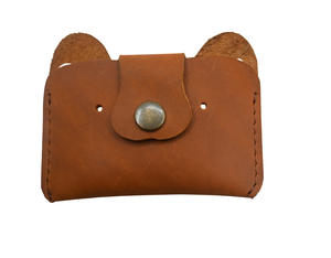 Cartoon Cute Genuine Leather Fold Mini Wallet <b>Coin</b> Purse Card <b>Case</b> Holder with Polyester Lining Short Size - Product Image 6