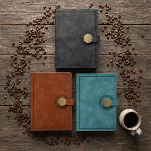 Cuaderno Ejecutivo Aurelux Premium con Cubierta de Cuero Sintético Negro, Cierre de Hebilla Metálica Plateada, para Oficina y Escritura - Product Image 6
