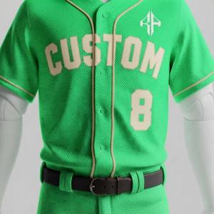 Uniforme de Béisbol Sublimado con Logotipo Blanco para Hombre, 100% Material de Alta Calidad, Corte Regular, Cierre de Botones, Manga Corta - Product Image 6
