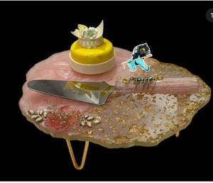 Elegante Soporte para Pastel de Resina de 2 Piezas, Aspecto Transparente, Resistente al Calor, Ecológico, Soporte Estable, Fácil de Transportar, Maharashtra, Ideal para Bodas - Product Image 1