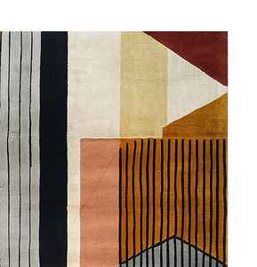 Alfombras de Lana Fina 100% Hechas a Mano, Alfombras con Diseño Floral y Corte en Bucle para Sala de Estar/Habitación Infantil, Alfombras de Estilo Moderno - Product Image 6