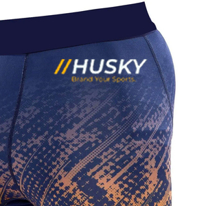 Shorts de Compresión Unisex de Nailon y Spandex, Cintura Alta Elástica, Bolsillo Oculto, Logotipo Personalizado, Secado Rápido, Ligeros, Transpirables, hasta la Rodilla - Product Image 3