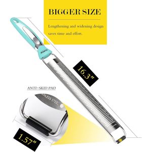 Rallador de Limón Manual de Acero Inoxidable para Cocina, Rallador de Queso Parmesano para Jengibre, Chocolate, Coco, Lima y Nuez Moscada - Product Image 3