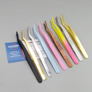 Pinzas aplicadoras de pestañas de acero inoxidable sostenible con punta puntiaguda - Product Image 2