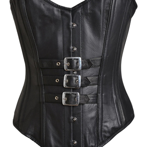 Robe corset sans bretelles en cuir PU noir avec détail boucle, tenue de club moulante, tenue pour adultes, sexy - Product Image 6