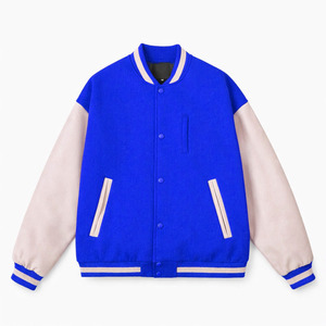 Chaqueta Varsity Personalizada OEM para Hombre, Diseño a Cuadros, Estilo Casual, Cierre de Cremallera Frontal, Corte Regular, Impermeable, Transpirable, para Invierno - Product Image 1