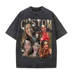 Camisetas Streetwear con Estampado DTG, Camiseta de Mezclilla Lisa, Tallas Grandes, Ropa para Hombre, Camiseta con Lavado Ácido, Camisetas Vintage Personalizadas para Hombre, Camisetas Extra Grandes - Product Image 4