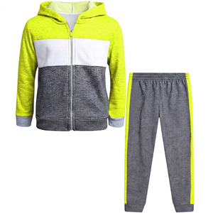 Ensemble sweat-shirt et pantalon décontracté à capuche imprimé pour garçons, manches longues, fermeture éclair, vêtements d'hiver, 100% coton, style coréen - Product Image 5