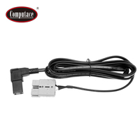 Kabel Konektor Daya Sudut Kanan Otomatis 7A Arus Tinggi Tembaga Murni 12V/24V DC 1m Hitam AWG16 Isolasi PVC Kelas VW-1 300V Maks