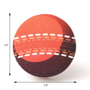Venta al por mayor de tiradores contemporáneos de madera de pino duraderos para cajones infantiles, tiradores de armario con diseño de pelota de cricket, color rosa, para armarios, de fácil instalación - Product Image 2